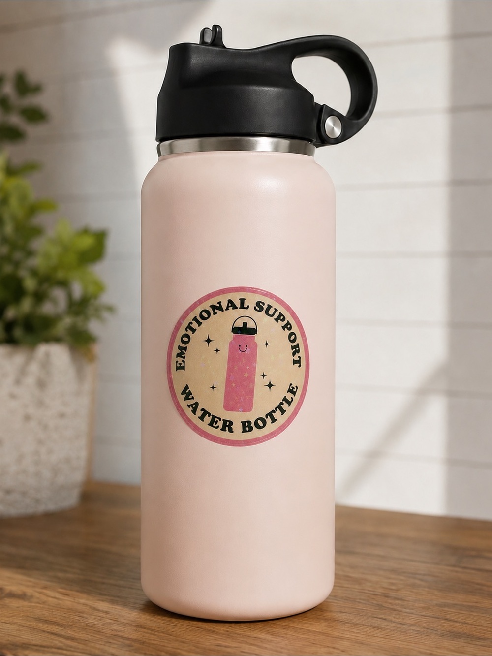 Sparkly Emotional Support Water Bottle Stickers